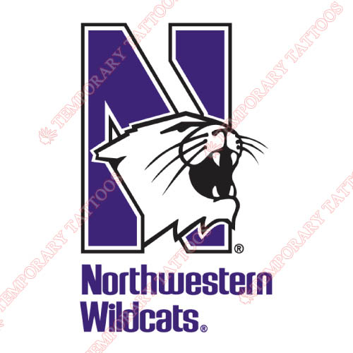 Northwestern Wildcats Customize Temporary Tattoos Stickers NO.5700